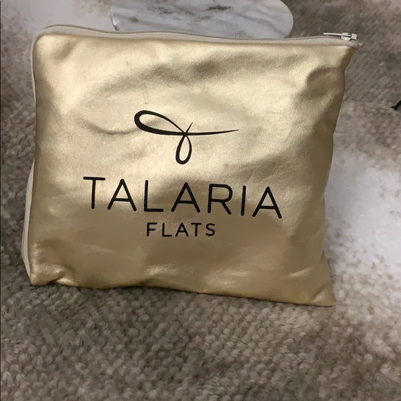 Talaria Gold Foldable Ballet Flats - Picture 2 of 10